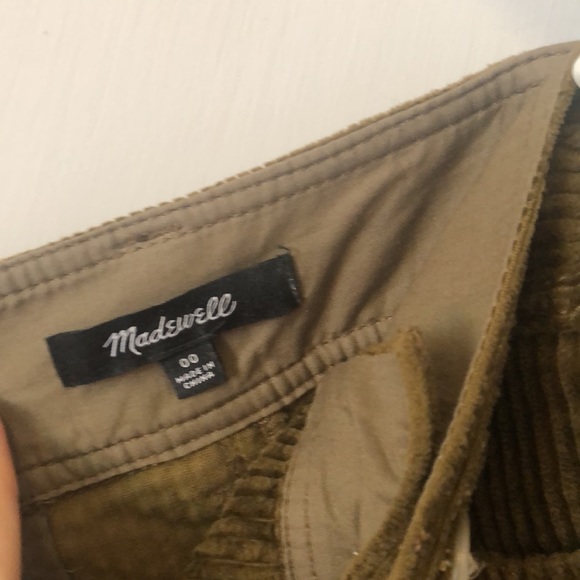 Madewell olive green corduroy mini skirt - Picture 4 of 5